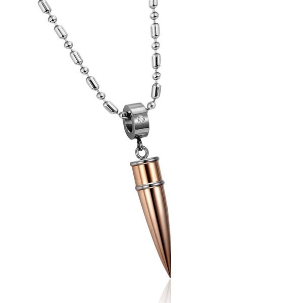 2020 zex231 new european and american fashion jewelry with diamond bullet titanium steel necklace rose gold silver black243z
2020 zex231 new european and american fashion jewelry with diamond bullet titanium steel necklace rose gold silver black243z