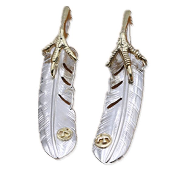 925 sterling silver feather pendant necklaces eagle claw talon antique vintage gothic punk hip-hop handmade designer luxury jewelry accessor
925 sterling silver feather pendant necklaces eagle claw talon antique vintage gothic punk hip-hop handmade designer luxury jewelry accessor