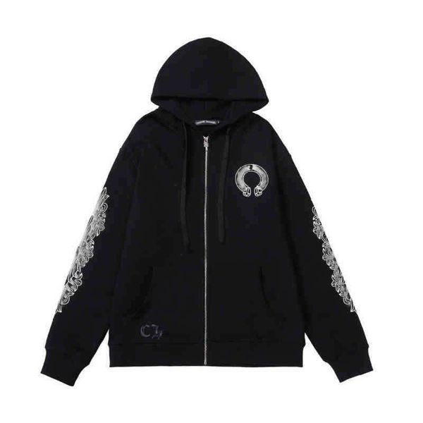 men's clothing fleece luxury classic sweatshirts brand ch designer hoodie fashion men women horseshoe sanskrit loose zipper jacket pull, Black
men's clothing fleece luxury classic sweatshirts brand ch designer hoodie fashion men women horseshoe sanskrit loose zipper jacket pull, Black
