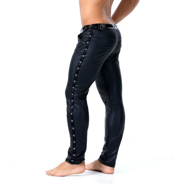 men's pants s-xxl brand men leather rivet slim fit elastic style spring summer fashion pu trousers motorcycle streetwear g220929, Black
men's pants s-xxl brand men leather rivet slim fit elastic style spring summer fashion pu trousers motorcycle streetwear g220929, Black