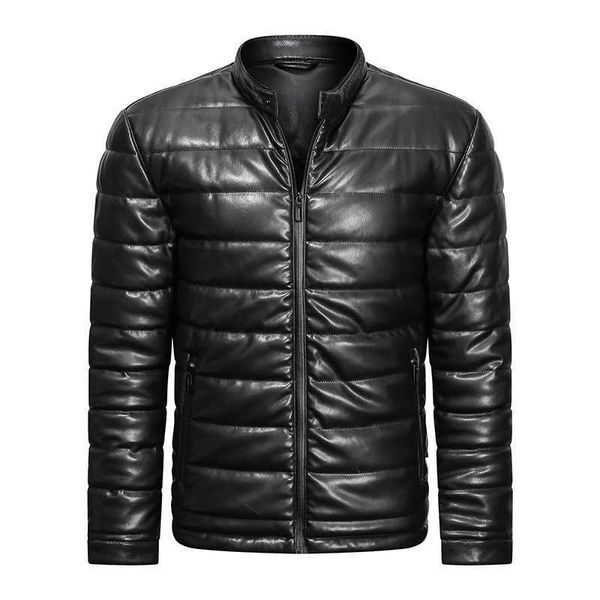 men's down parkas 2021 new pu padding jacket for men leather jacket casual slim bomber men warm parka mens winter s g220930, Black
men's down parkas 2021 new pu padding jacket for men leather jacket casual slim bomber men warm parka mens winter s g220930, Black