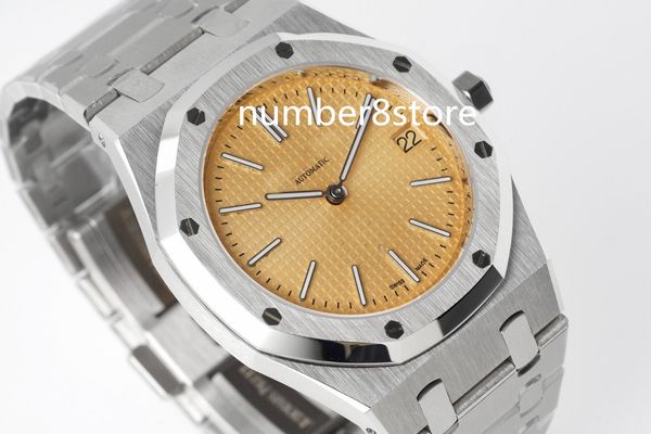 15202 39mm mens watch stainless steel grande tapisserie gold dial swiss cal.2121 automatic movement 28800vph sapphire crystal luxury wristwa, Slivery;brown
15202 39mm mens watch stainless steel grande tapisserie gold dial swiss cal.2121 automatic movement 28800vph sapphire crystal luxury wristwa, Slivery;brown