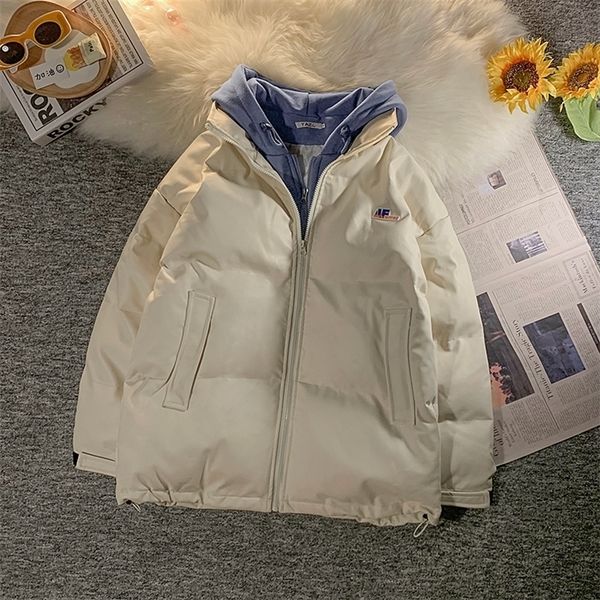 mens down parkas pu leather brand parkas coat fake two pieces with hooded thick warm winter youth krean style casual oversized couple jacket, Black
mens down parkas pu leather brand parkas coat fake two pieces with hooded thick warm winter youth krean style casual oversized couple jacket, Black
