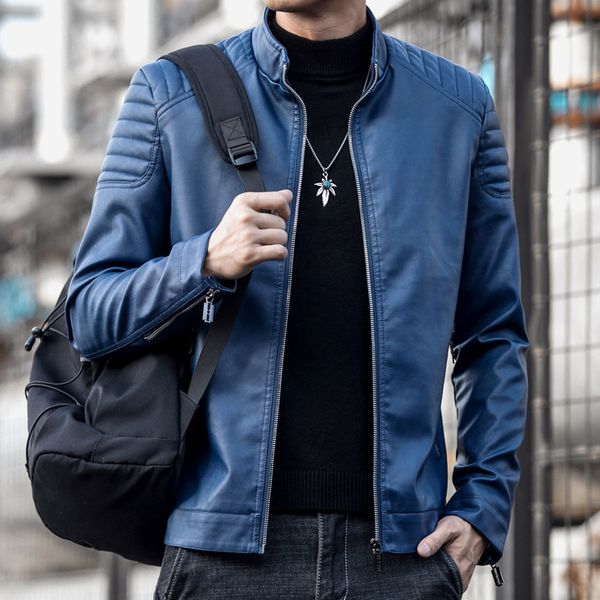 lightweight leather jacket men korean fashion smart motorcycle jacket biker coats stand collar casual autumn, Black
lightweight leather jacket men korean fashion smart motorcycle jacket biker coats stand collar casual autumn, Black