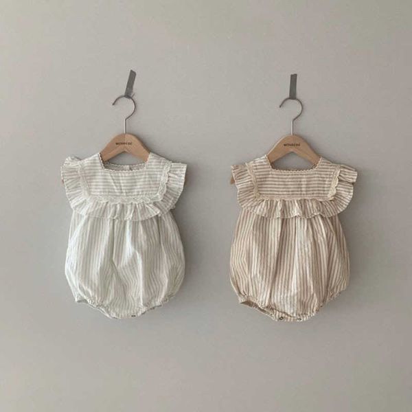 rompers 2022 summer new baby girl bodysuit ruffles sleeveless princess clothes cute baby girl striped jumpsuit toddler onesie 024m j220922, Blue
rompers 2022 summer new baby girl bodysuit ruffles sleeveless princess clothes cute baby girl striped jumpsuit toddler onesie 024m j220922, Blue