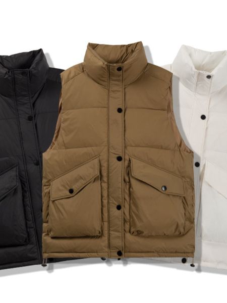 women's down parkas autumn winter lightweight down jacket vest women sleeveless stand collar white duck down coat female loose vest wai, Black
women's down parkas autumn winter lightweight down jacket vest women sleeveless stand collar white duck down coat female loose vest wai, Black