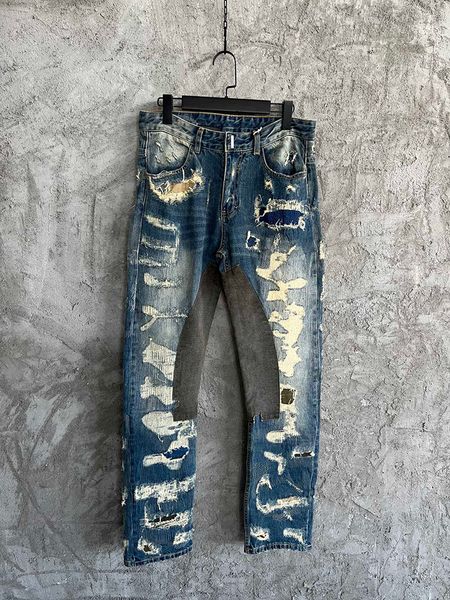 design new men's worn jeans autumn and winter new distressed craft denim pants, Blue
design new men's worn jeans autumn and winter new distressed craft denim pants, Blue