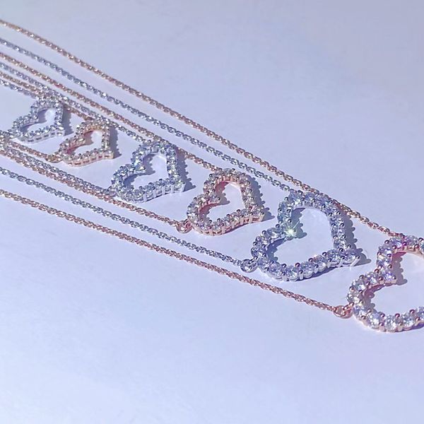 7a fashion designer women's necklace classic diamond heart pendant highquality aaaaa jewelry girl lover christmas gift box, Silver
7a fashion designer women's necklace classic diamond heart pendant highquality aaaaa jewelry girl lover christmas gift box, Silver