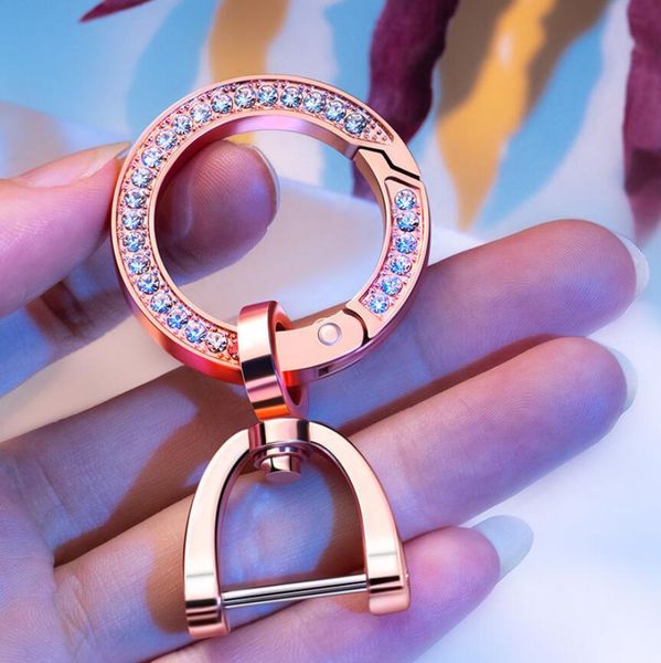 luxury 360 degree rotation inlay rhinestone keychain simple spring keyfob stirrup keyring metal connecting buckle gifts, Silver
luxury 360 degree rotation inlay rhinestone keychain simple spring keyfob stirrup keyring metal connecting buckle gifts, Silver