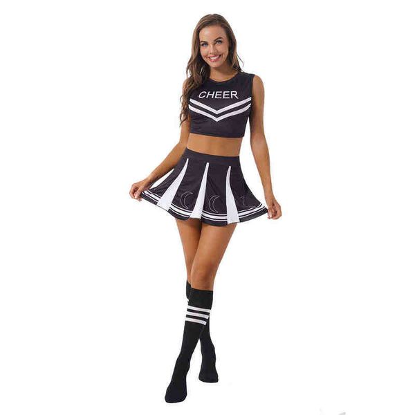 women's tracksuits women cheerleading uniforms outfit cheerleader come sleeveless crop with skirt socks cosplay party stage performance, Gray
women's tracksuits women cheerleading uniforms outfit cheerleader come sleeveless crop with skirt socks cosplay party stage performance, Gray