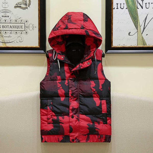 men's down parkas 2021 winter warm cotton camouflage vest men hoodies sleeveless jacket casual fashion slim fit work waistcoat g220930, Black
men's down parkas 2021 winter warm cotton camouflage vest men hoodies sleeveless jacket casual fashion slim fit work waistcoat g220930, Black