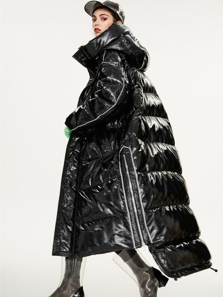 women's down parkas fit waterproof glossy silvery duck down coats winter longer hooded down coats female thicker warm oversized parkas, Black
women's down parkas fit waterproof glossy silvery duck down coats winter longer hooded down coats female thicker warm oversized parkas, Black