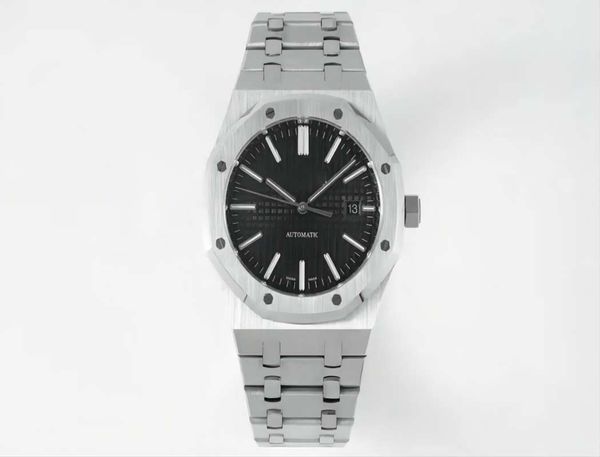 sports luxury stainless steel men's watch automatic mechanical black large grid dial calendar display 2813 movement with 41mm designer, Slivery;brown
sports luxury stainless steel men's watch automatic mechanical black large grid dial calendar display 2813 movement with 41mm designer, Slivery;brown