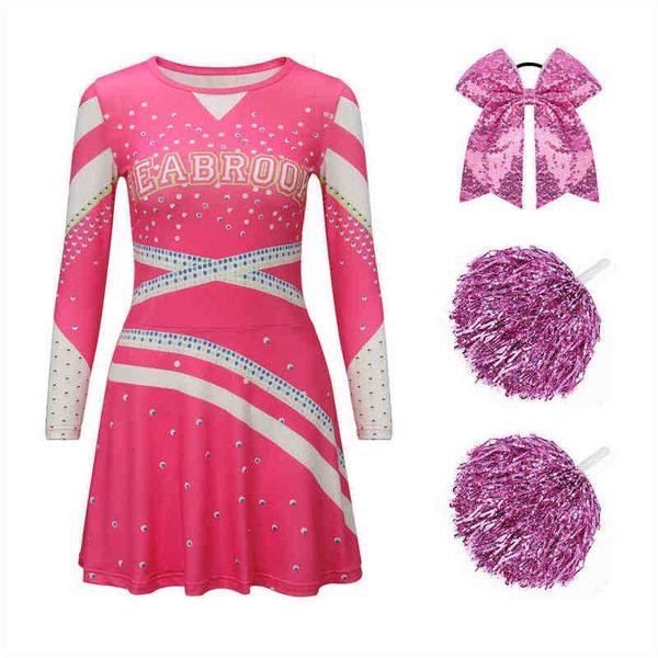 women's tracksuits movie zombie high cheerleading uniform dress for kids girls with pom-poms bowknot cosplay come cheerleader comes t22, Gray
women's tracksuits movie zombie high cheerleading uniform dress for kids girls with pom-poms bowknot cosplay come cheerleader comes t22, Gray
