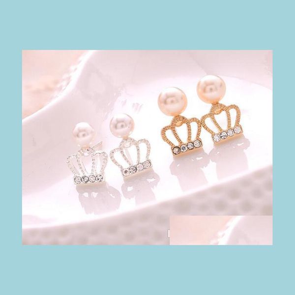 stud crown crystal imitation ear studs for women girls elegant wedding stud earrings alloy gold sier color trendy jewelry dro vipjewel dha0z, Golden;silver
stud crown crystal imitation ear studs for women girls elegant wedding stud earrings alloy gold sier color trendy jewelry dro vipjewel dha0z, Golden;silver