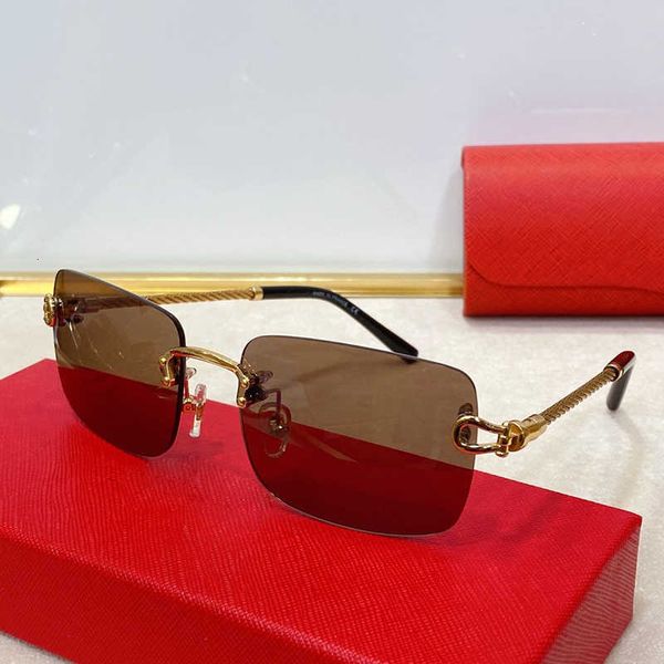 classic horseshoe buckle mens designer sunglasses temple head composite metal rimless optical frame rectangle gold luxury sunglasses for im2, White;black
classic horseshoe buckle mens designer sunglasses temple head composite metal rimless optical frame rectangle gold luxury sunglasses for im2, White;black