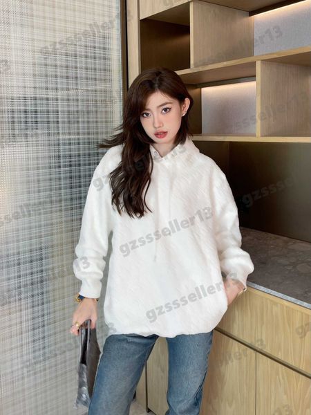 womens hoodie jumper classic print hoodies cotton terry fabric loose casual versatile hooded luxury designer women clothing 3 colors, Black
womens hoodie jumper classic print hoodies cotton terry fabric loose casual versatile hooded luxury designer women clothing 3 colors, Black