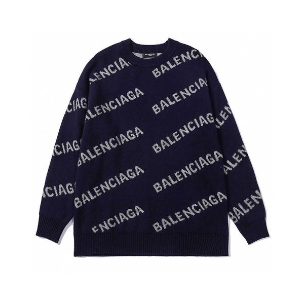 round sweater knitted balencaigass casual sweaters designer autumn men's winter neck letter jacquard fashion loose wear brand paris pwn, White;black
round sweater knitted balencaigass casual sweaters designer autumn men's winter neck letter jacquard fashion loose wear brand paris pwn, White;black