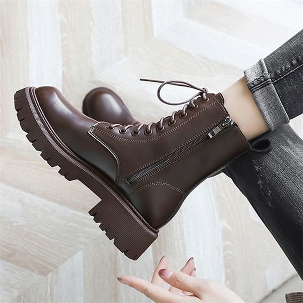 boots lucyever brown platform ankle women autumn winter thick bottom motorcycle woman thicken warm lace up shoes ladies 221006, Black
boots lucyever brown platform ankle women autumn winter thick bottom motorcycle woman thicken warm lace up shoes ladies 221006, Black