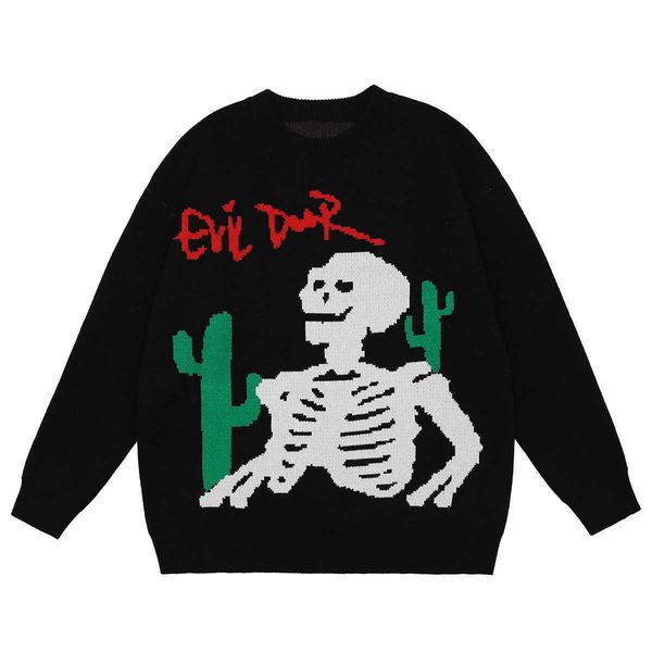 men's sweaters skeleton knitted sweater men women hip hop oversized retro cartoon skull pullover winter warm street harajuku sweaters c, White;black
men's sweaters skeleton knitted sweater men women hip hop oversized retro cartoon skull pullover winter warm street harajuku sweaters c, White;black