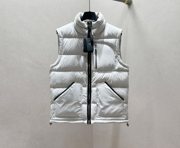 2022 new men's down vest men's designer luxury leather strip decoration stand collar down coat - chinese down vest, Black
2022 new men's down vest men's designer luxury leather strip decoration stand collar down coat - chinese down vest, Black