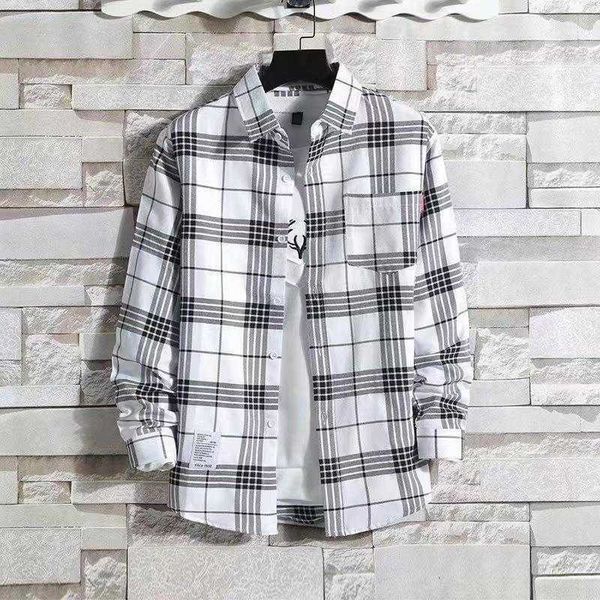 men's casual shirts long sleeve pocket white yellow plaid men shirts 2022 summer oversized button up shirt men's plus size 3xl 4xl, White;black
men's casual shirts long sleeve pocket white yellow plaid men shirts 2022 summer oversized button up shirt men's plus size 3xl 4xl, White;black