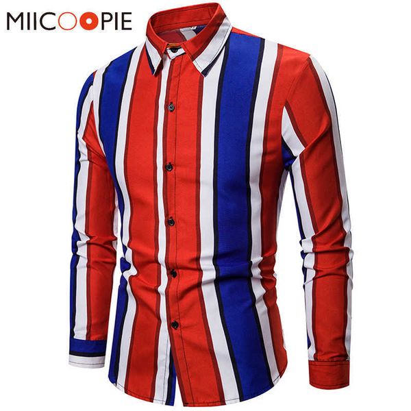 men's casual shirts mens striped slim fit dress shirts fashion contrast color print long sleeved men casual shirt streetwear hip hop ca, White;black
men's casual shirts mens striped slim fit dress shirts fashion contrast color print long sleeved men casual shirt streetwear hip hop ca, White;black