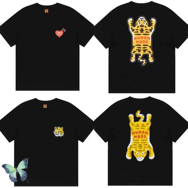 men's t-shirts 2022 summer bamboo cotton two style tiger print human made t-shirt t221006, White;black 
men's t-shirts 2022 summer bamboo cotton two style tiger print human made t-shirt t221006, White;black