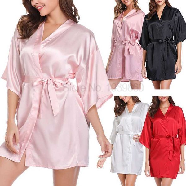 women's sleepwear silky satin women robe solid color kimono bathrobes home dressing gown short nightgown summer v-neck sleepwear linger, Black;red
women's sleepwear silky satin women robe solid color kimono bathrobes home dressing gown short nightgown summer v-neck sleepwear linger, Black;red