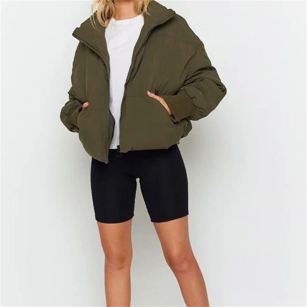 women's down parkas zxqj women fashion oversized thick warm bread cotton coat vintage long sleeve pockets female outerwear chic 220930, Black
women's down parkas zxqj women fashion oversized thick warm bread cotton coat vintage long sleeve pockets female outerwear chic 220930, Black