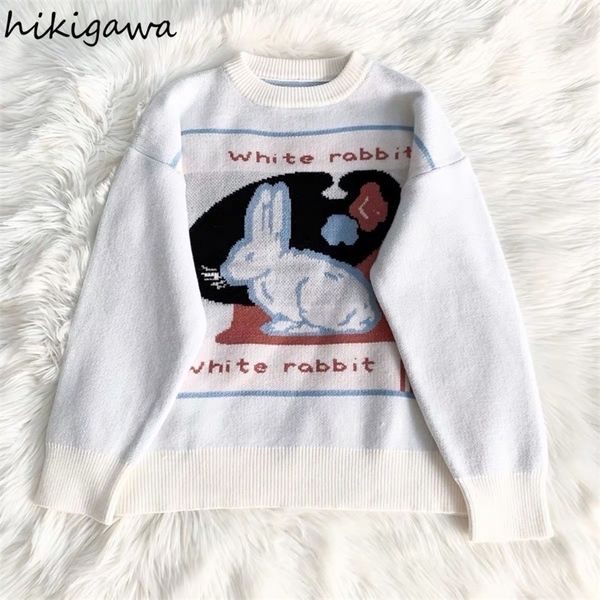 women's sweaters korean sweater jacket cartoon jacquard cute jumper y2k clothes loose casual knit pullovers fashion women sueter mujer, White;black
women's sweaters korean sweater jacket cartoon jacquard cute jumper y2k clothes loose casual knit pullovers fashion women sueter mujer, White;black