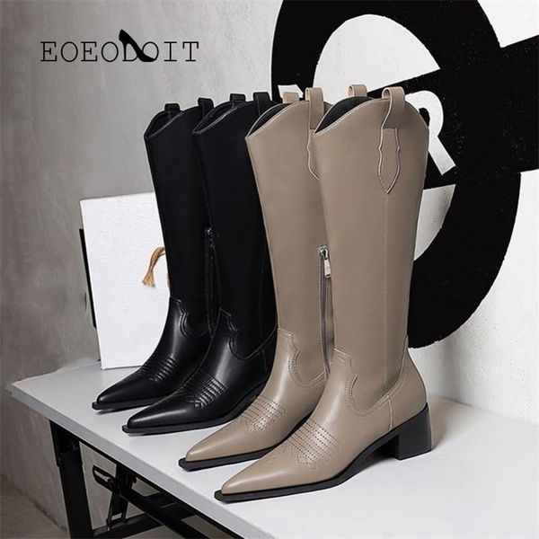boots eoeodoit women western fashion pointed toe under knee booties med chunky block heel autumn winter pumps boot shoes 221006, Black
boots eoeodoit women western fashion pointed toe under knee booties med chunky block heel autumn winter pumps boot shoes 221006, Black