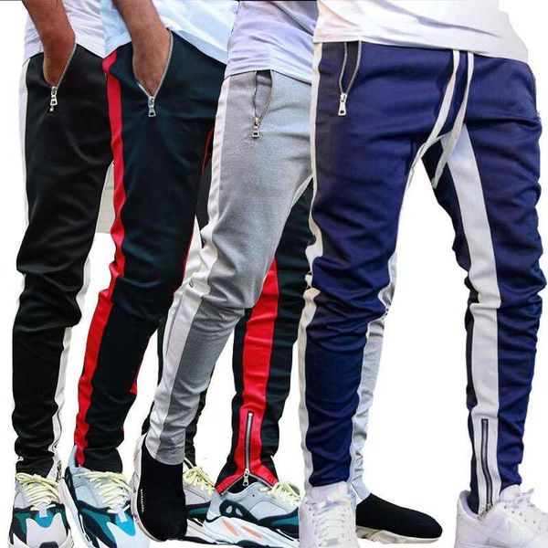 men's pants autumn and winter new casual sports color matching hip-hop fitness feet zipper stitching trousers g220929, Black
men's pants autumn and winter new casual sports color matching hip-hop fitness feet zipper stitching trousers g220929, Black