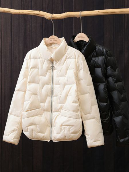women's down parkas autumn winter casual white duck down jacket women shiny light down coat female long sleeve zipper stand collar shor, Black
women's down parkas autumn winter casual white duck down jacket women shiny light down coat female long sleeve zipper stand collar shor, Black