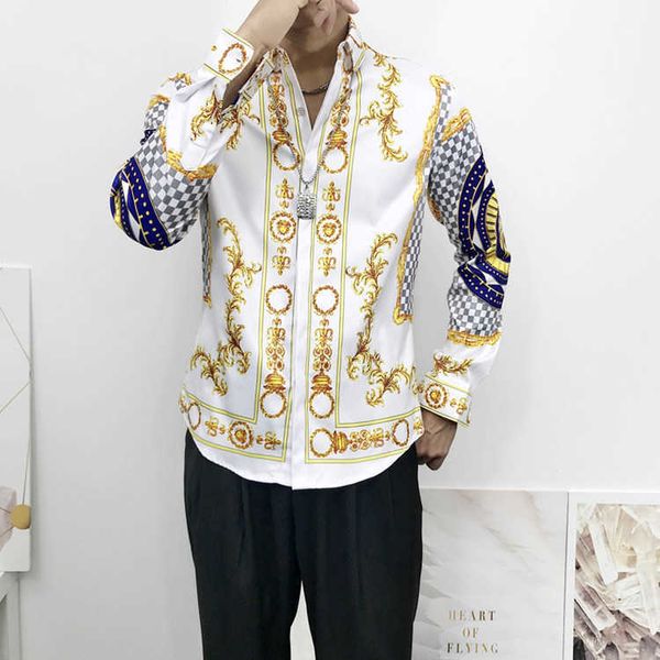 men's casual shirts new 3d palace fashion shirt men 2021 luxury gold flower carving printed long sleeve shirt vintage party club dj shi, White;black
men's casual shirts new 3d palace fashion shirt men 2021 luxury gold flower carving printed long sleeve shirt vintage party club dj shi, White;black