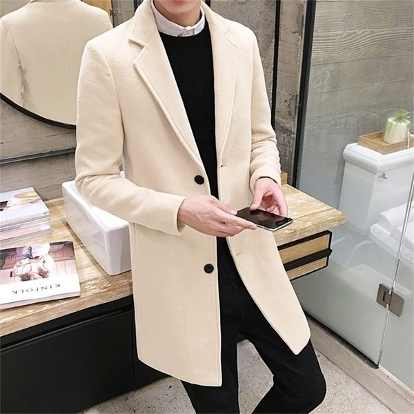 men's down parkas autumn winter woolen coats male slim long jacket fashion boutique solid trench coat plus size 220930, Black
men's down parkas autumn winter woolen coats male slim long jacket fashion boutique solid trench coat plus size 220930, Black