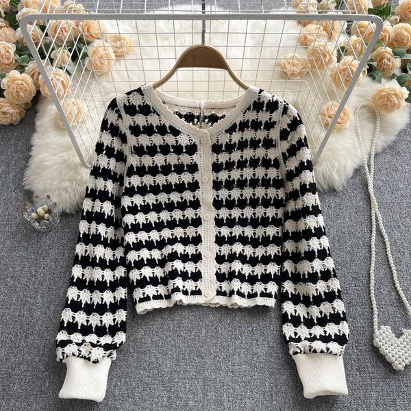 women's knits crochet floral almighty cardigans women vintage long sleeve single breasted v neck sweater french chic colorblock woman, White
women's knits crochet floral almighty cardigans women vintage long sleeve single breasted v neck sweater french chic colorblock woman, White