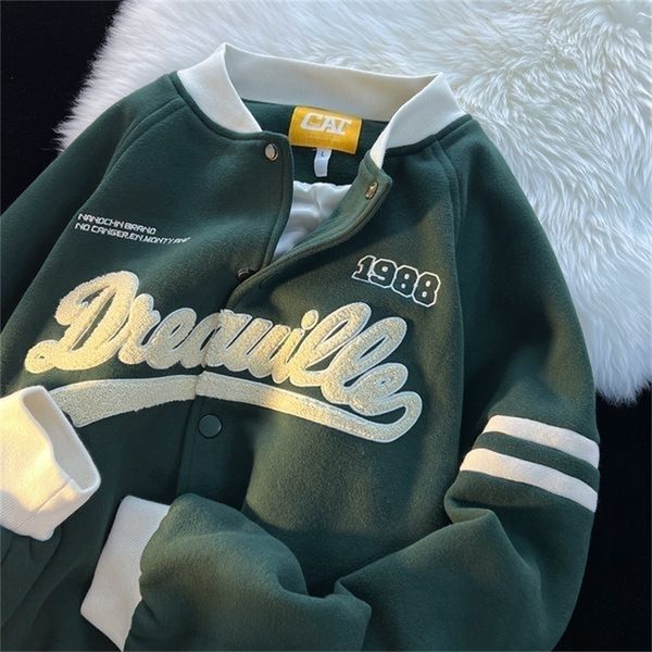 mens jackets spring and autumn retro quilted embroidered baseball uniform jacket men women loose brand street couples shirt 220930, Black;brown
mens jackets spring and autumn retro quilted embroidered baseball uniform jacket men women loose brand street couples shirt 220930, Black;brown