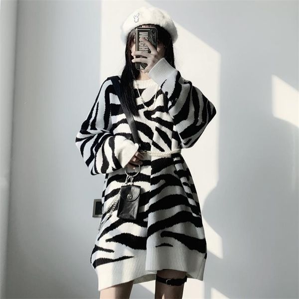 women's sweaters deeptown striped sweater women harajuku streetwear zebra print long sleeve pullover winter fall goth crewneck clothes, White;black
women's sweaters deeptown striped sweater women harajuku streetwear zebra print long sleeve pullover winter fall goth crewneck clothes, White;black