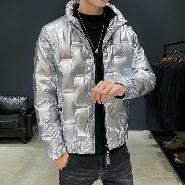 men's down parkas new coat slim fit youth classical long stand collar light warm winter shiny korean jacket g220930, Black
men's down parkas new coat slim fit youth classical long stand collar light warm winter shiny korean jacket g220930, Black