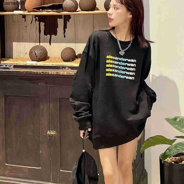 designer women's hoodies sweatshirts autumn new gradual color foaming letter alexanders neck casual men women wangs, Black
designer women's hoodies sweatshirts autumn new gradual color foaming letter alexanders neck casual men women wangs, Black
