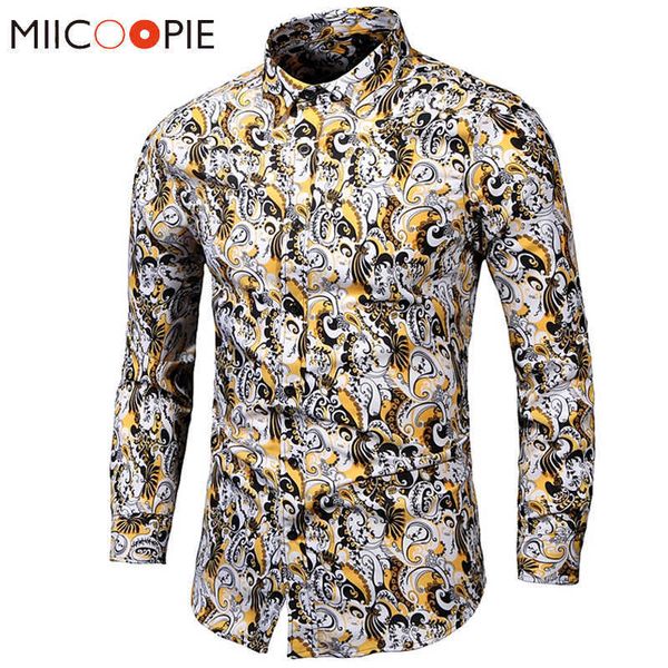 men's casual shirts vintage yellow floral print mens shirts luxury paisley slim fit long sleeve chemise homme streetwear for men dress, White;black
men's casual shirts vintage yellow floral print mens shirts luxury paisley slim fit long sleeve chemise homme streetwear for men dress, White;black
