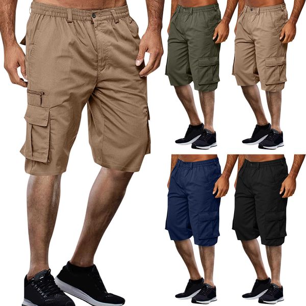 men's pants male summer straight solid cargo pant elastic waist zipper fly pocket shorts cropped foam star g220929, Black
men's pants male summer straight solid cargo pant elastic waist zipper fly pocket shorts cropped foam star g220929, Black