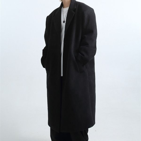 men's wool blends mauroicardi autumn winter long oversized warm soft black trench coat men with shoulder pads loose casual korean fashi
men's wool blends mauroicardi autumn winter long oversized warm soft black trench coat men with shoulder pads loose casual korean fashi