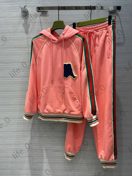 brand womens two piece pants striped printed logo hooded coats elastic waist loose sports trousers fashionable women tracksuits, White
brand womens two piece pants striped printed logo hooded coats elastic waist loose sports trousers fashionable women tracksuits, White