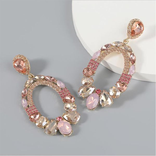 2022 new chandelier niche design fashion color diamond series of alloy female super shine dinner temperament earrings, Silver
2022 new chandelier niche design fashion color diamond series of alloy female super shine dinner temperament earrings, Silver