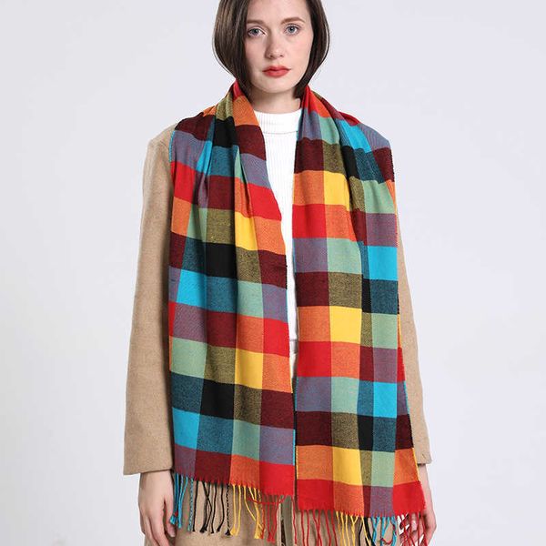 scarves 2022 winter plaid warm scarf women cashmere shawl and wraps pashmina neckerchief bufanda female rainbow hairy tessel echarpe new g22, Blue;gray
scarves 2022 winter plaid warm scarf women cashmere shawl and wraps pashmina neckerchief bufanda female rainbow hairy tessel echarpe new g22, Blue;gray