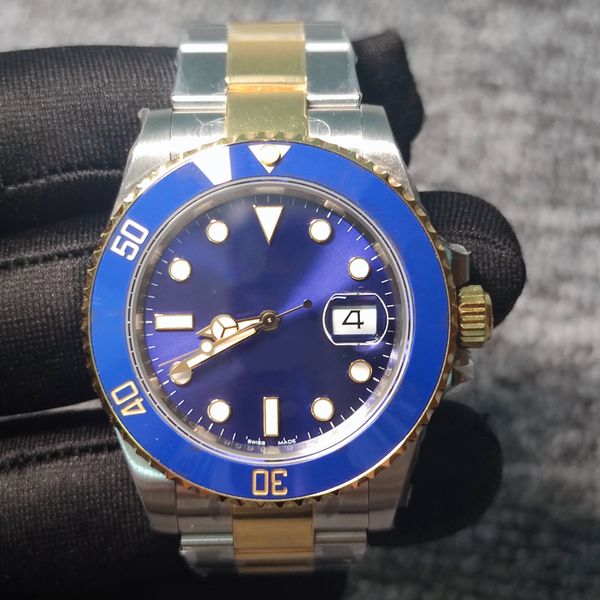 new classical luxury men's watch sub two tone 41mm blue bezel cal.3235 automatic movement 904 stainless steel bracelet waterproof wrist, Slivery;brown
new classical luxury men's watch sub two tone 41mm blue bezel cal.3235 automatic movement 904 stainless steel bracelet waterproof wrist, Slivery;brown