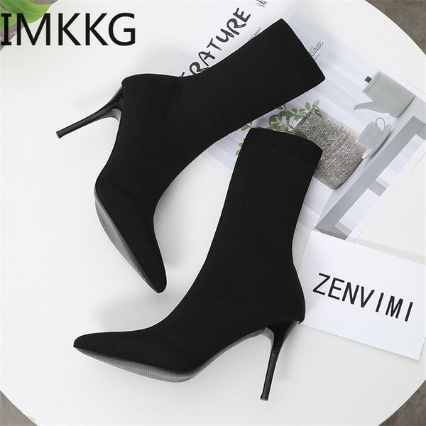 boots sock knitting stretch high heels for women fashion shoes spring autumn ankle female size 42 221006, Black
boots sock knitting stretch high heels for women fashion shoes spring autumn ankle female size 42 221006, Black