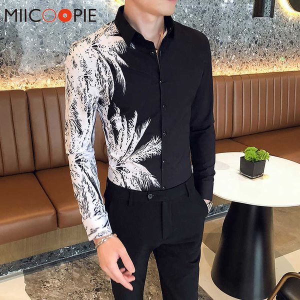 men's casual shirts men's slim fit casual printed shirts dress fashion business party korean style manga longa camisa floral mascu, White;black
men's casual shirts men's slim fit casual printed shirts dress fashion business party korean style manga longa camisa floral mascu, White;black